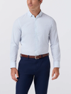 Mizzen + Main's Leeward Dress Shirt in Cloud Blue Crest Dot