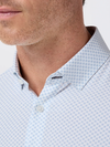 Mizzen + Main's Leeward Dress Shirt in Cloud Blue Crest Dot
