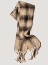 Free People Highland Plaid Skinny Scarf in Neutral Combo