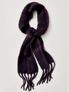 Free People Highland Plaid Skinny Scarf in Berry Combo