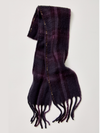 Free People Highland Plaid Skinny Scarf in Berry Combo