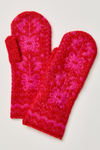 Free People's Folk Mitten in Pink X Red