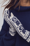 Free People's Folk Mitten in Nighttime X Ivory