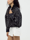 Free People's Printed Mountain High 1/2 in Black Combo Birdseye