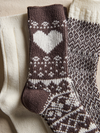 Free People Nordic Knit Sock Pack in Brown Patterned