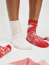 Free People Nordic Knit Sock Pack in red combo