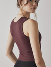 Free People Clean Lines Muscle Cami in Chocolate Merlot