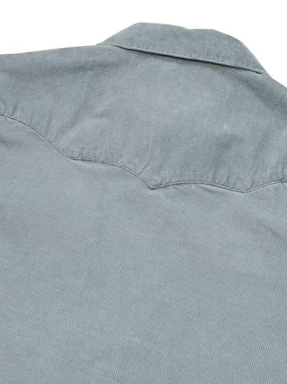 Howler Bros Banning Corduroy Snapshirt in Iron Blue