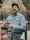 Howler Bros Banning Corduroy Snapshirt in Iron Blue