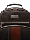 Martin Dingman Rudyard Saddle Leather Globe Trotter Backpack in Chocolate brown