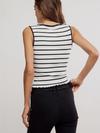 Free People's Tilly Striped Tank in Black/White