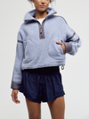 Free People Movement Mountain High 1/2 Zip in Steel Combo