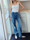 Good American Soft Tech Good True Straight Jean in Indigo1214