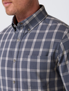 Mizzen + Main's City Flannel in Dark Slate Oliver Plaid