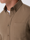 Mizzen + Main's City Flannel in Mocha Heather