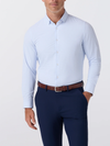 Mizzen + Main's Leeward Dress Shirt in Cloud Blue Finn Check