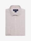 Mizzen + Main's Leeward Dress Shirt in Espresso Filbert Plaid 