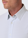 Mizzen + Main's Leeward Formal Dress Shirt in Sky Michael Plaid