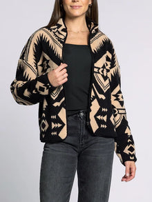  Thread & Supply Canyon Jacket in Cream Black Aztec