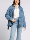 Thread & Supply Nevada Jacket in Medium Wash belted denim jacket