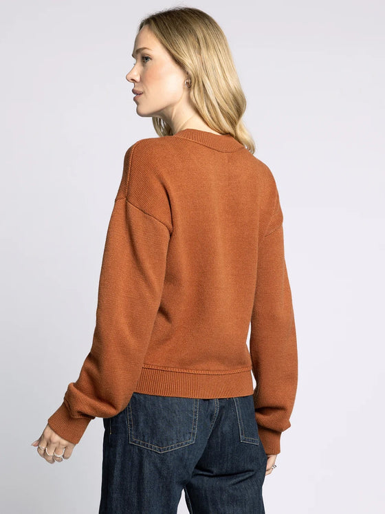 Thread & Supply Eliza Cardigan in Rust