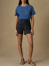 Faherty Stretch Terry Patch Pocket Short in Onyx Black