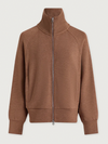 Varley Tyde Zip Through Sweat in Golden Bronze Marl
