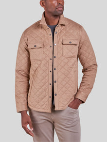  Rye 51 The Pike - Quilted Button Jacket in Camel