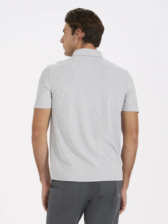 Vuori Short-Sleeve Ace Button Down in Light Grey