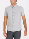Vuori Short-Sleeve Ace Button Down in Light Grey