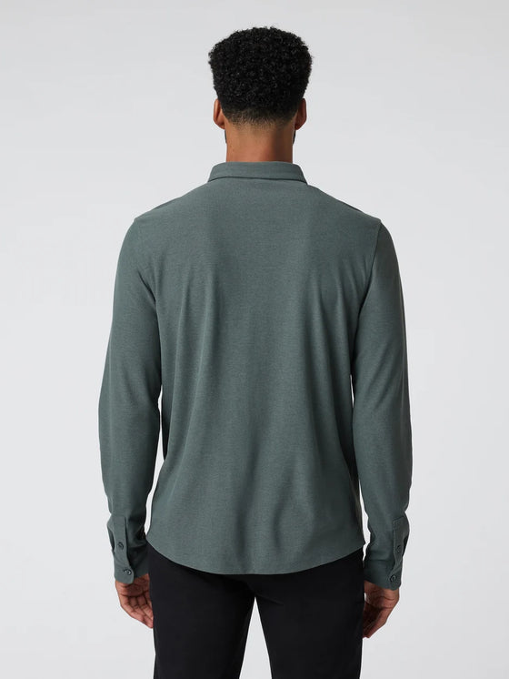 Vuori Long Sleeve Ace Button-Down in Smoked Beryl