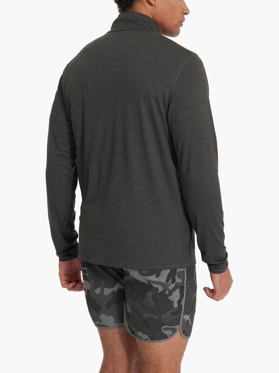 Vuori Ease Performance 1/2 Zip in Charcoal Heather