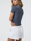 Vuori's Pose Fitted Tee in azure