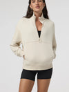 Vuori Sedona Rib Half Zip in Bone