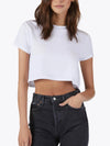 Cuts for Women Almost Friday Cropped Tee in White
