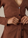 Faherty Brand Cotton Hemp Long Sleeve Top in Brunette