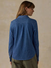 Faherty Brand Sunwashed Knit Shirt in Medium Indigo Wash