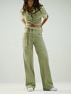 Hudson Jeans The Waist Pintucked Trouser Pant in Sage