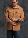 Ace Rivington Corduroy Western Shirt in Saddle Brown