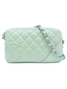  Chanel Cambon Shoulder Bag in White Leather