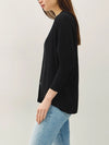 Be Cool Dolman Sleeve Open Front Cardigan in Black