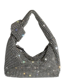  Melie Bianco Reena Small Silver Top Handle Bag