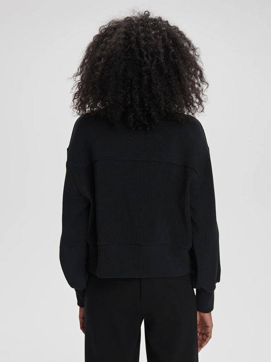Varley Gibbs Zip Through Sweat in Black
