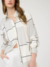 The Workshop Stuido's Geo Pattern Collared Long Sleeve Button Down Shirt