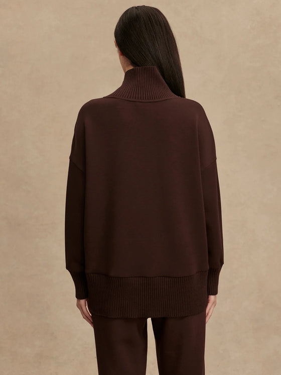 Barker High-Neck Sweat in Coffee Bean