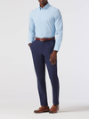 Mizzen + Main Leeward Long Sleeve Dress Shirt in Light Blue Circle Texture