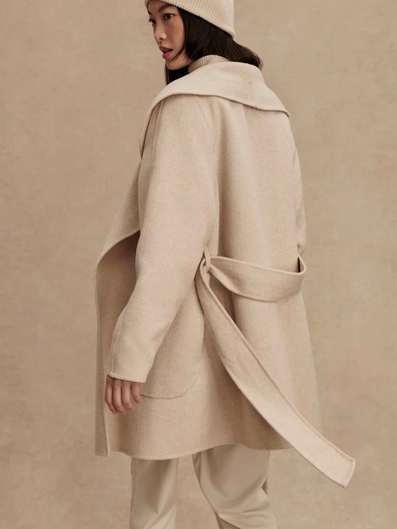 Varley Edgemere Wrap Jacket in Pumice Stone Marl