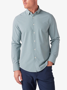  Men's Long Sleeve Dress Shirts Mizzen + Main Leeward Long Sleeve Dress Shirt in Balsam Stratford Check