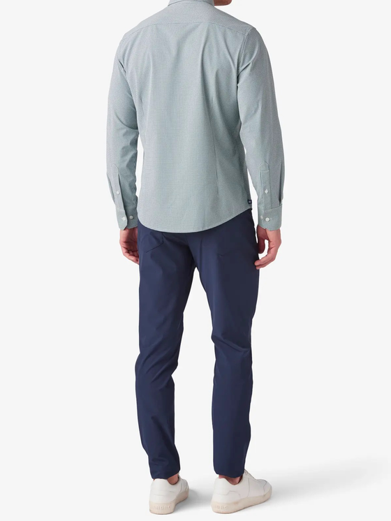 Men's Long Sleeve Dress Shirts Mizzen + Main Leeward Long Sleeve Dress Shirt in Balsam Stratford Check