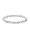 Beaded Stackable Ring Silver